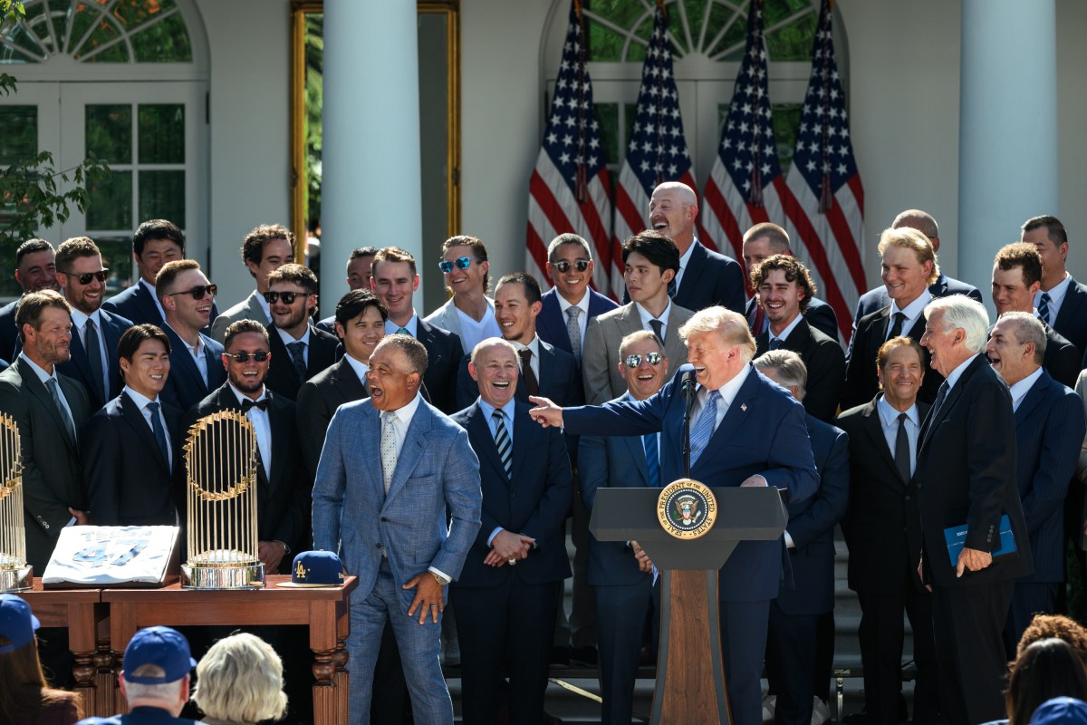 President Donald J. Trump hosts the Los Angeles Dodgers to celebrate their 2025 MLB World Series championship, Thursday, July 23, 2026, in the White House Rose Garden. (Official White House Photo by Joyce N. Boghosian)