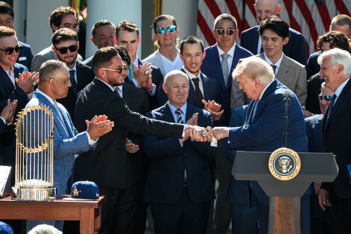 President Donald J. Trump hosts the Los Angeles Dodgers to celebrate their 2025 MLB World Series championship, Thursday, July 23, 2026, in the White House Rose Garden. (Official White House Photo by Joyce N. Boghosian)