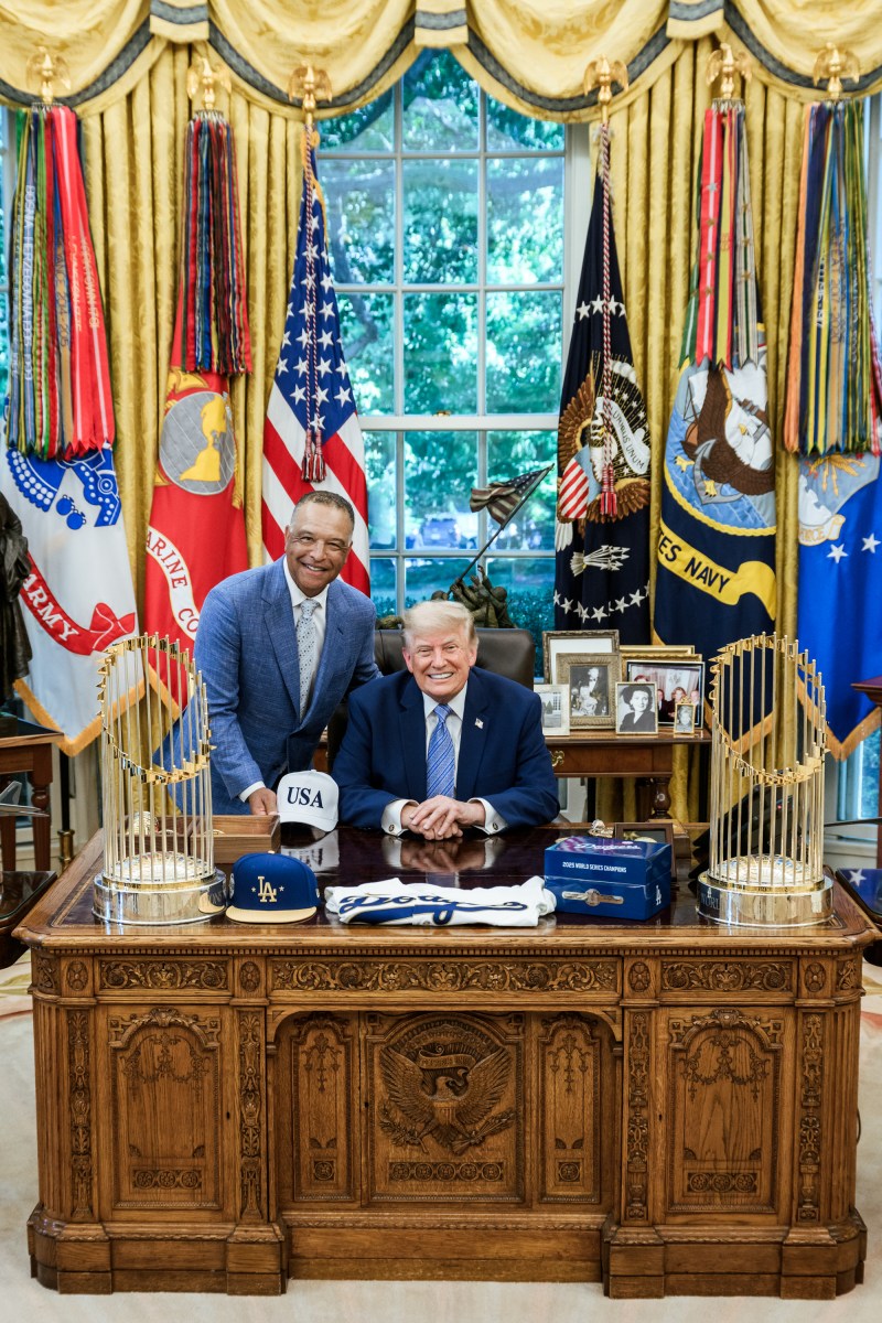 President Donald J. Trump hosts the Los Angeles Dodgers to celebrate their 2025 MLB World Series championship, Thursday, July 23, 2026, in the White House Rose Garden. (Official White House Photo by Joyce N. Boghosian)