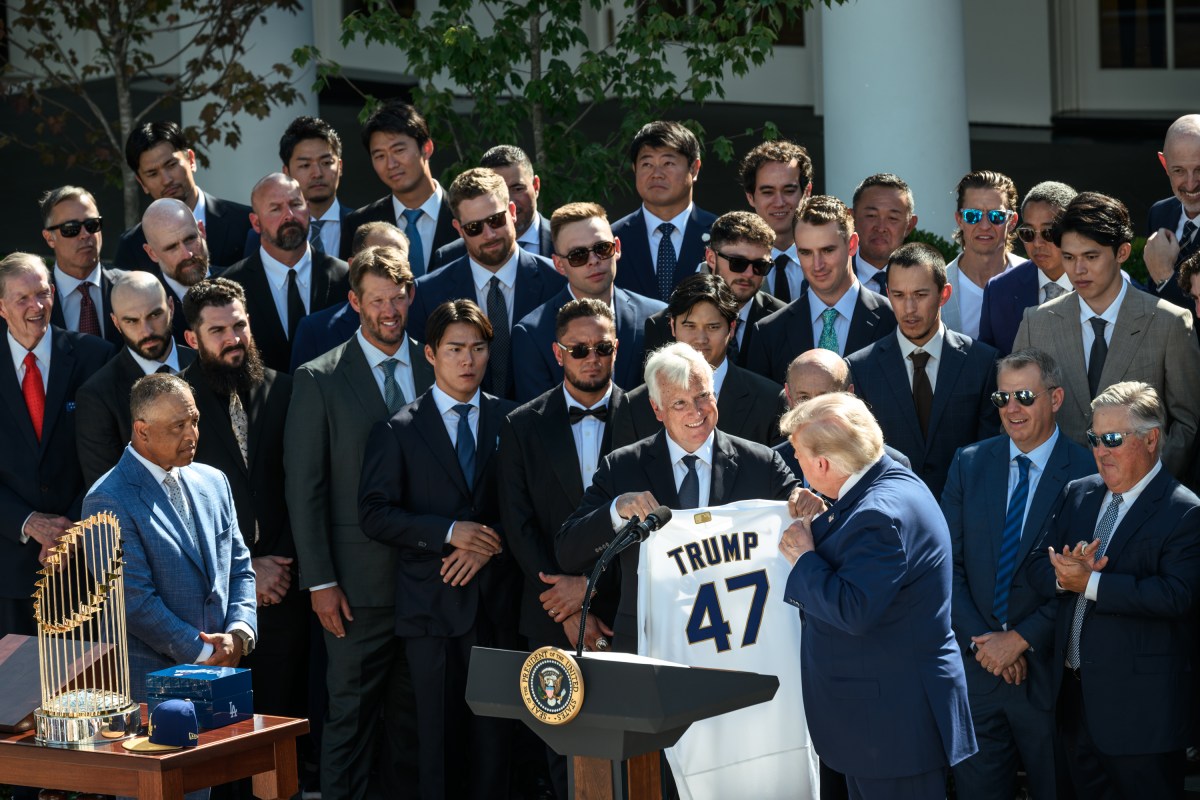 President Donald J. Trump hosts the Los Angeles Dodgers to celebrate their 2025 MLB World Series championship, Thursday, July 23, 2026, in the White House Rose Garden. (Official White House Photo by Molly Riley)