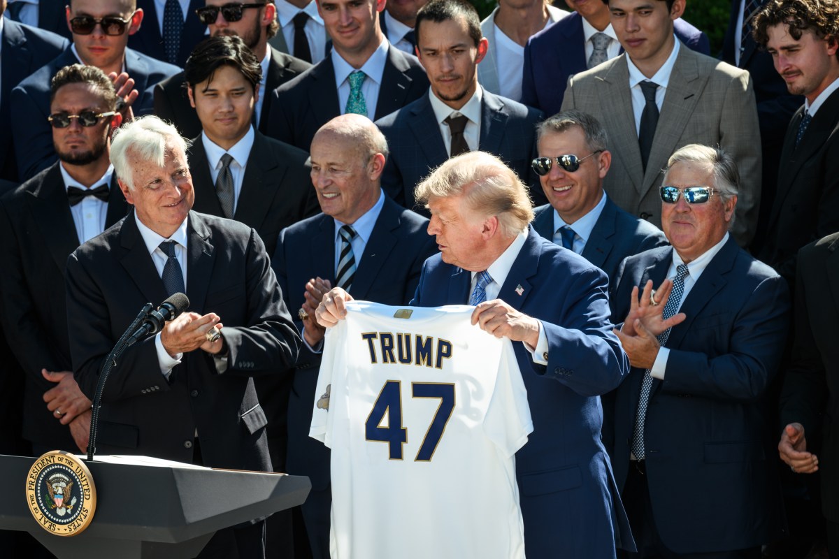 President Donald J. Trump hosts the Los Angeles Dodgers to celebrate their 2025 MLB World Series championship, Thursday, July 23, 2026, in the White House Rose Garden. (Official White House Photo by Molly Riley)