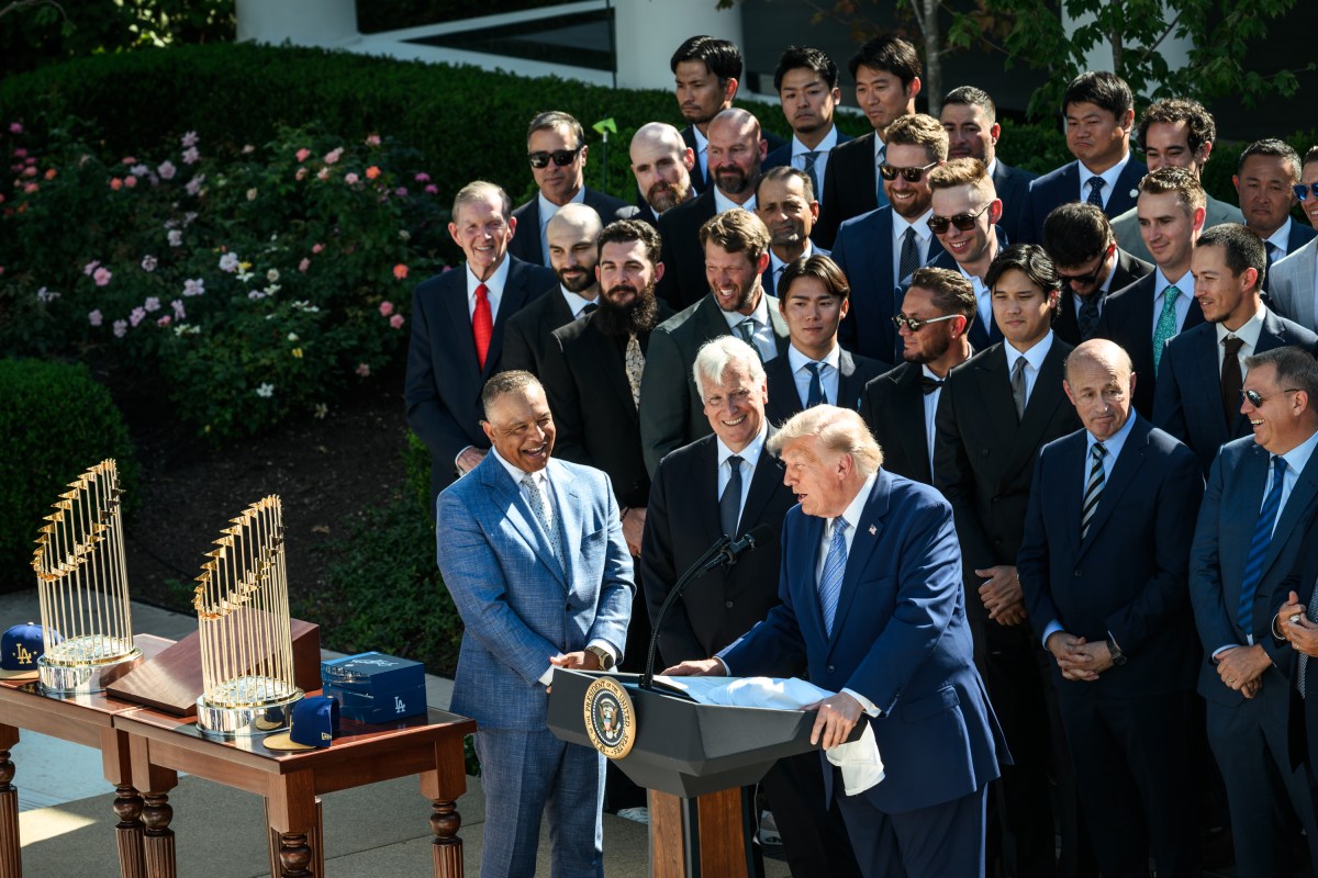 President Donald J. Trump hosts the Los Angeles Dodgers to celebrate their 2025 MLB World Series championship, Thursday, July 23, 2026, in the White House Rose Garden. (Official White House Photo by Molly Riley)