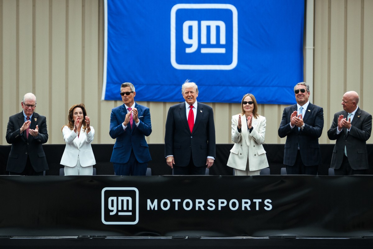 President Donald J. Trump views a drag race and vehicle demonstration at the General Motors Proving Ground in Milford, Michigan, Monday, July 27, 2026. (Official White House Photo by Daniel Torok)