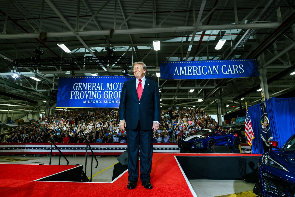 President Donald J. Trump delivers remarks at the General Motors Proving Ground in Milford, Michigan, Monday, July 27, 2026. (Official White House Photo by Daniel Torok)