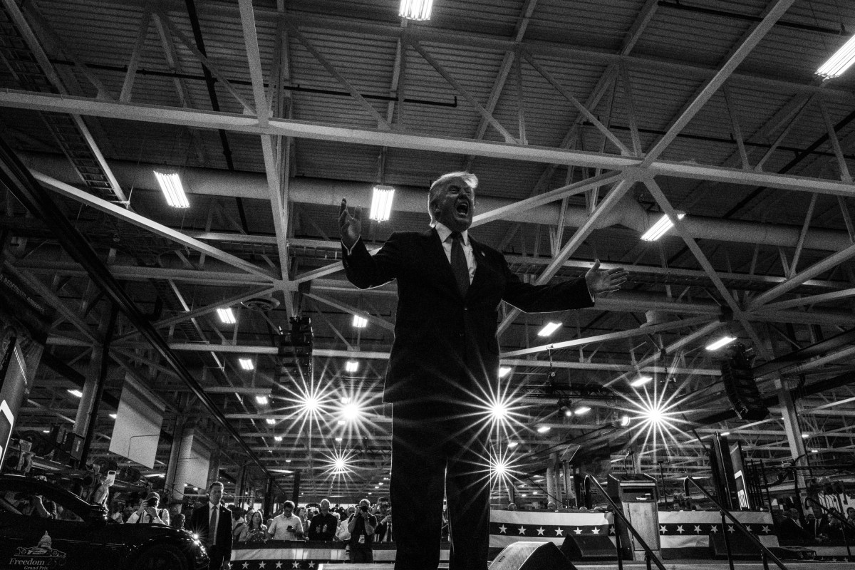 President Donald J. Trump delivers remarks at the General Motors Proving Ground in Milford, Michigan, Monday, July 27, 2026. (Official White House Photo by Daniel Torok)