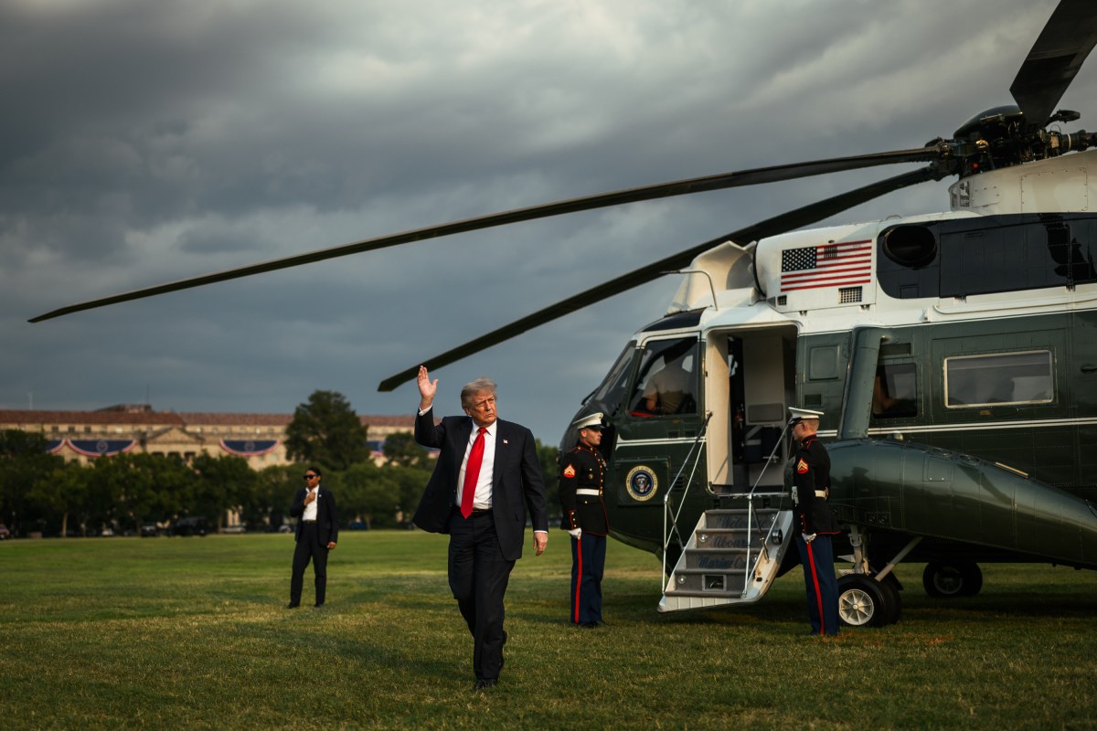 President Donald J. Trump disembarks Marine One on the Ellipse in Washington, D.C. on Monday, July 27, 2026. (Official White House Photo by Molly Riley)