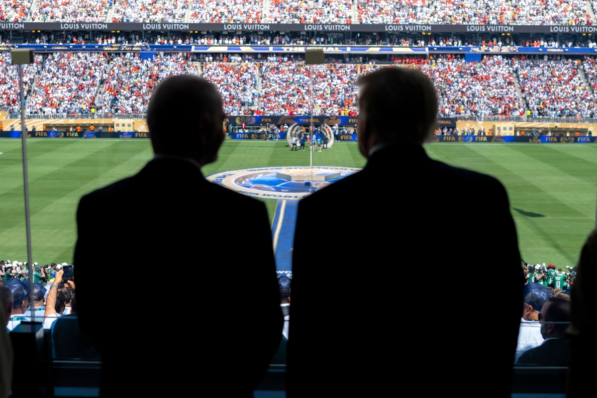 President Donald J. Trump and First Lady Melania Trump attend the FIFA World Cup Final between Spain and Argentina, Sunday, July 19, 2026, at MetLife Stadium in Rutherford, New Jersey. (Official White House Photo by Daniel Torok)