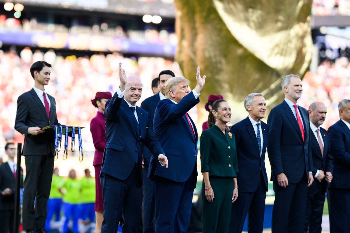 President Donald J. Trump presents medals following the FIFA World Cup Final between Spain and Argentina, Sunday, July 19, 2026, at MetLife Stadium in Rutherford, New Jersey. (Official White House Photo by Daniel Torok)