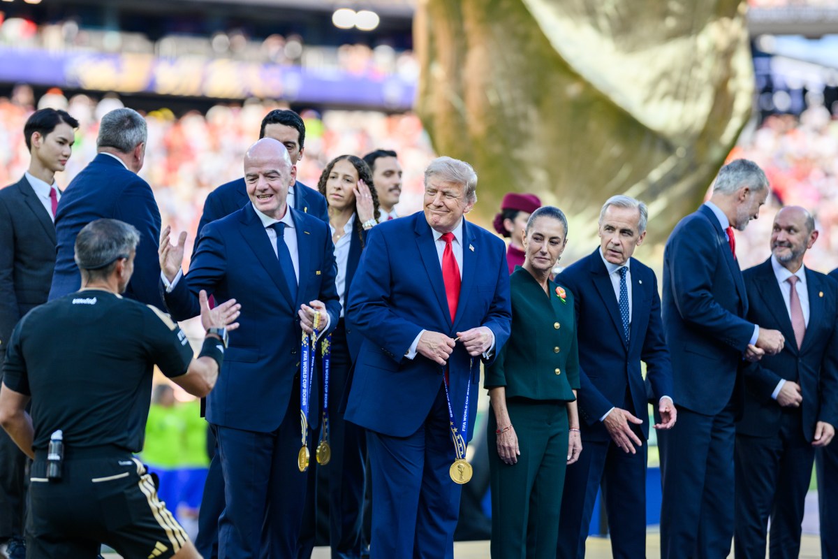 President Donald J. Trump presents medals following the FIFA World Cup Final between Spain and Argentina, Sunday, July 19, 2026, at MetLife Stadium in Rutherford, New Jersey. (Official White House Photo by Daniel Torok)