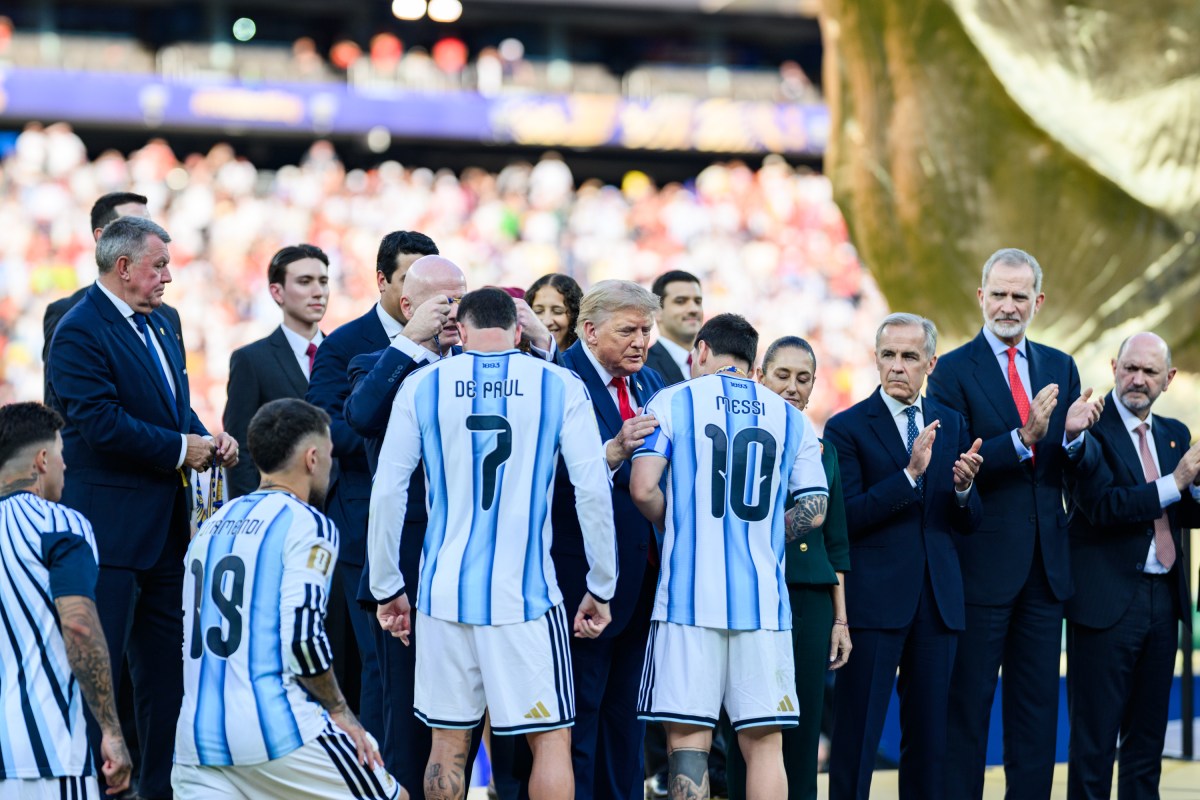 President Donald J. Trump presents medals following the FIFA World Cup Final between Spain and Argentina, Sunday, July 19, 2026, at MetLife Stadium in Rutherford, New Jersey. (Official White House Photo by Daniel Torok)