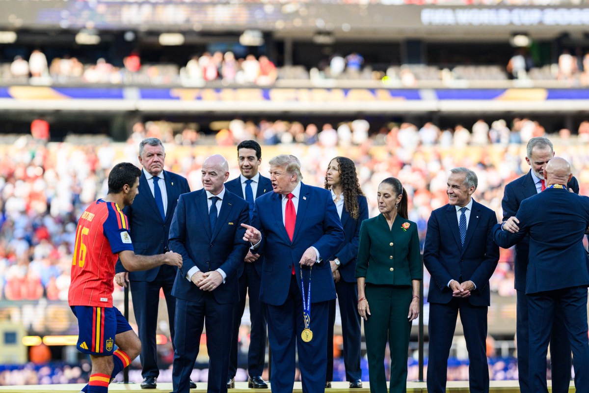 President Donald J. Trump presents medals following the FIFA World Cup Final between Spain and Argentina, Sunday, July 19, 2026, at MetLife Stadium in Rutherford, New Jersey. (Official White House Photo by Daniel Torok)