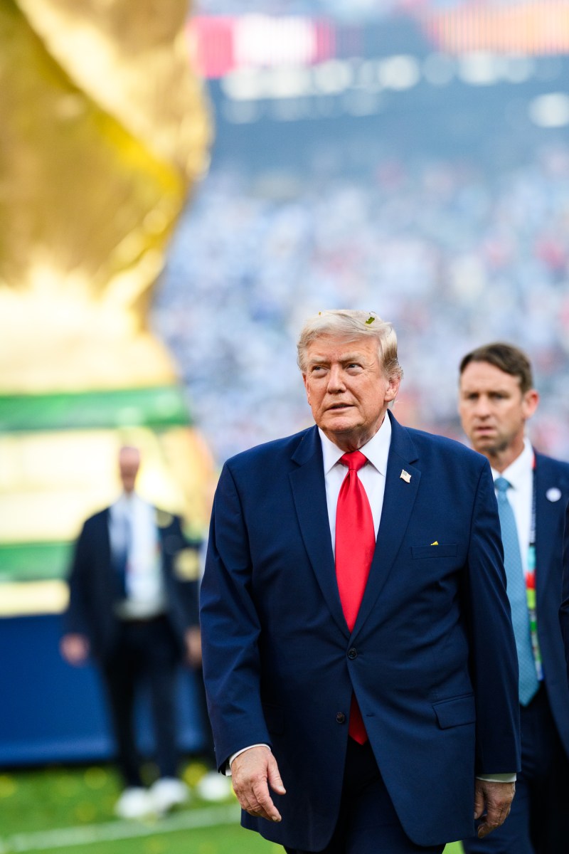 President Donald J. Trump presents medals following the FIFA World Cup Final between Spain and Argentina, Sunday, July 19, 2026, at MetLife Stadium in Rutherford, New Jersey. (Official White House Photo by Daniel Torok)
