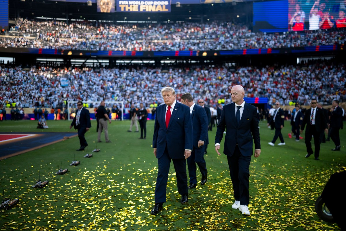 President Donald J. Trump and First Lady Melania Trump attend the FIFA World Cup Final between Spain and Argentina, Sunday, July 19, 2026, at MetLife Stadium in Rutherford, New Jersey. (Official White House Photo by Daniel Torok)