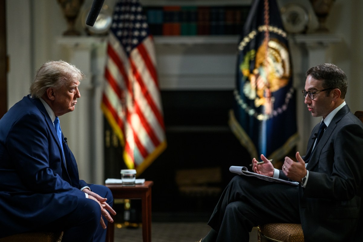 President Donald J. Trump sits for an interview with The Daily Punch’s Jake Sherman, in the Roosevelt Room of the White House, Thursday, August 6, 2026.(Official White House Photo by Molly Riley)