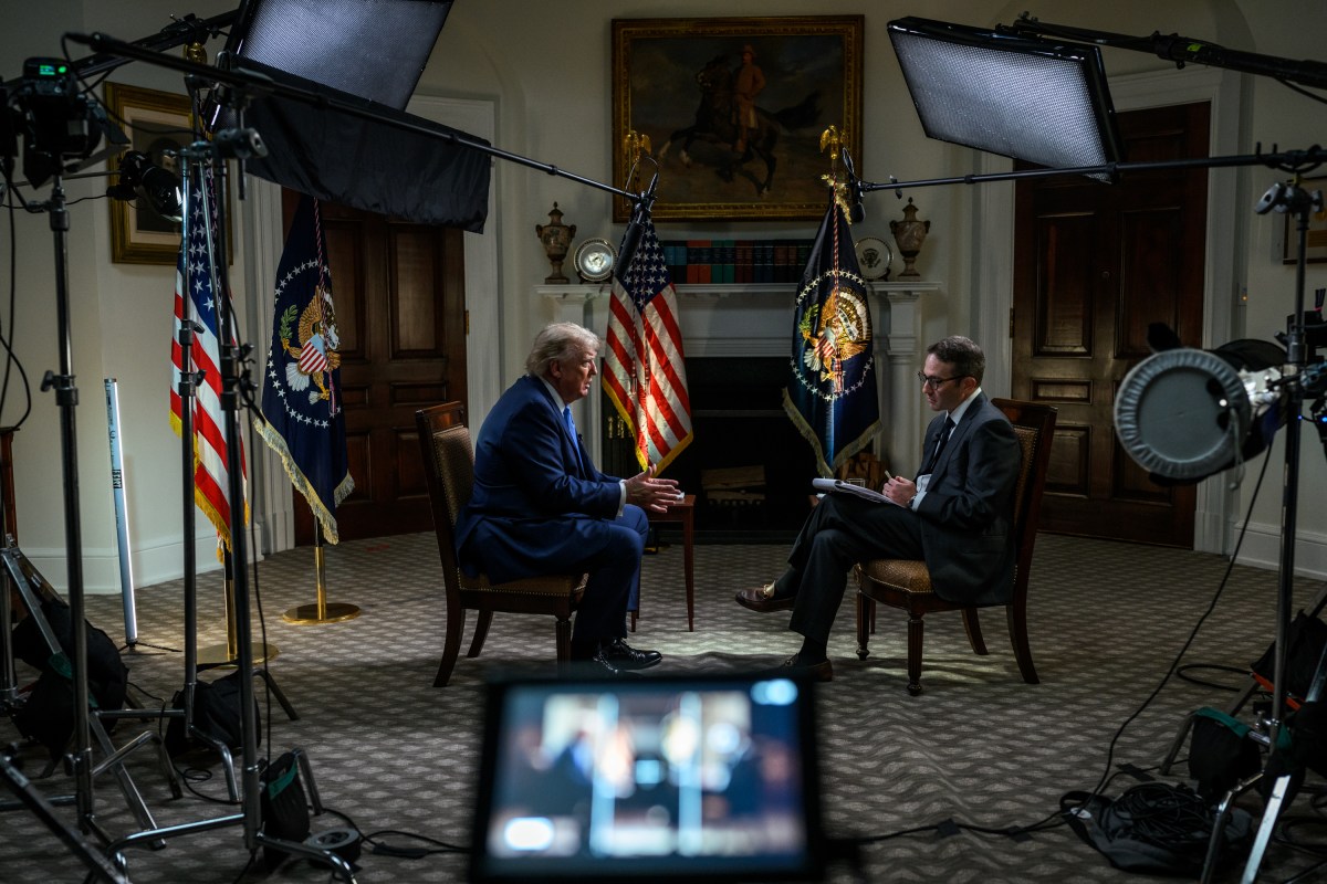 President Donald J. Trump sits for an interview with The Daily Punch’s Jake Sherman, in the Roosevelt Room of the White House, Thursday, August 6, 2026.(Official White House Photo by Molly Riley)