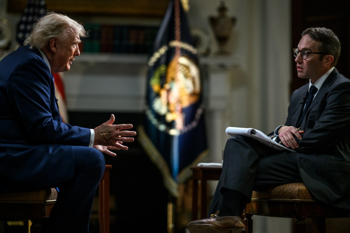 President Donald J. Trump sits for an interview with The Daily Punch’s Jake Sherman, in the Roosevelt Room of the White House, Thursday, August 6, 2026.(Official White House Photo by Molly Riley)