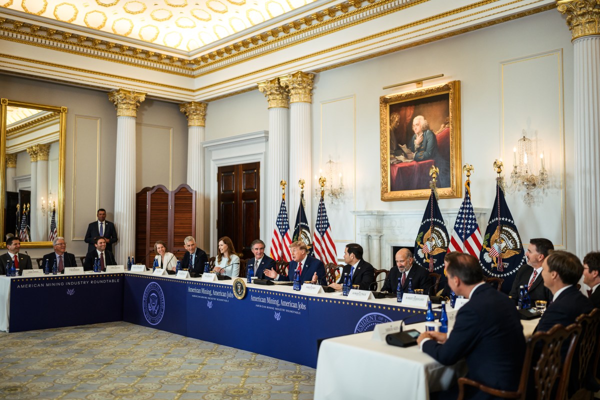 President Donald J. Trump arrives at the U.S. Department of State in Washington, D.C., Friday, August 7, 2026, to attend an American mining industry roundtable. (Official White House Photo by Joyce N. Boghosian)