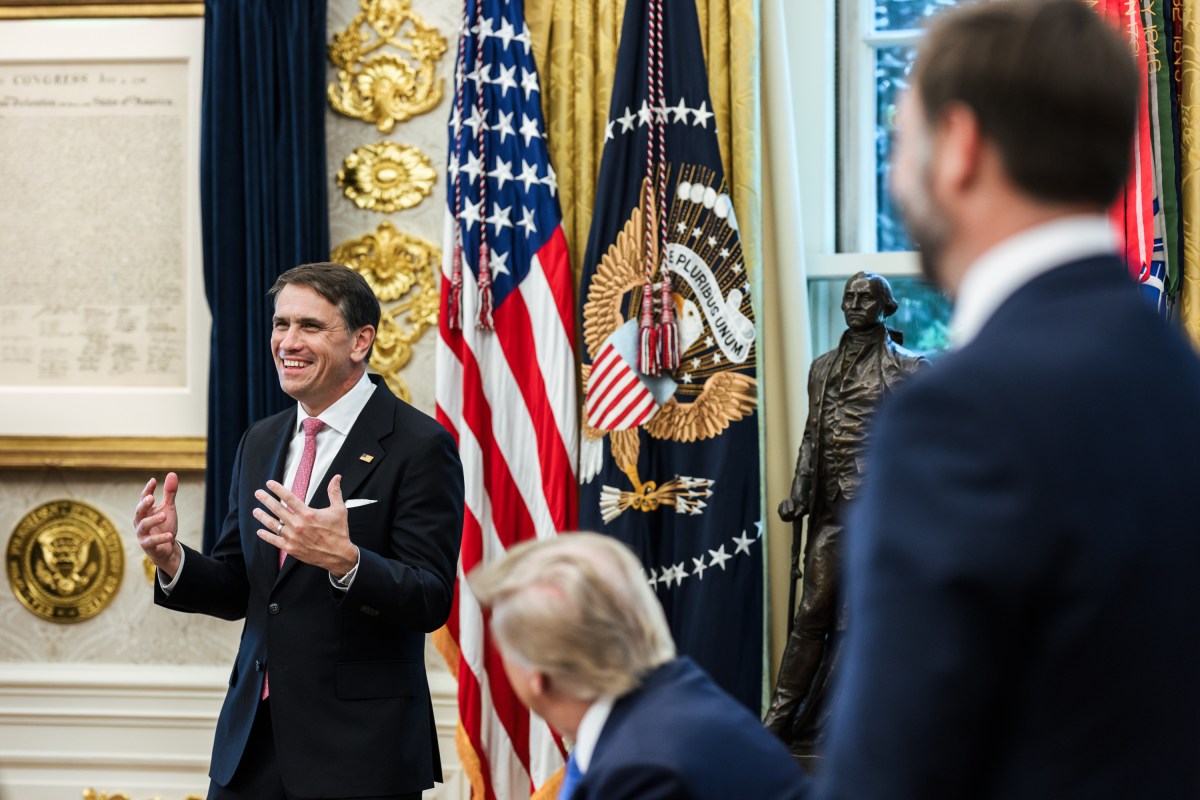 President Donald J. Trump participates in the swearing-in ceremony for U.S. Attorney General Todd Blanche in the Oval Office, Monday, August 10, 2026. (Official White House Photo by Daniel Torok)