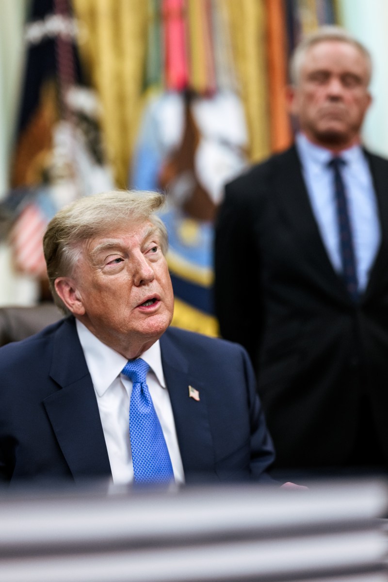 President Donald J. Trump signs an Executive Order regarding childhood vaccines in the Oval Office, Monday, August 10, 2026. (Official White House Photo by Molly Riley)