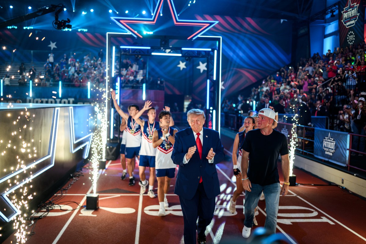 President Donald J. Trump attends the finale of the inaugural Patriot Games youth sports competition at SPIRE Academy in Geneva, Ohio, Tuesday, August 11, 2026. (Official White House Photo by Daniel Torok)