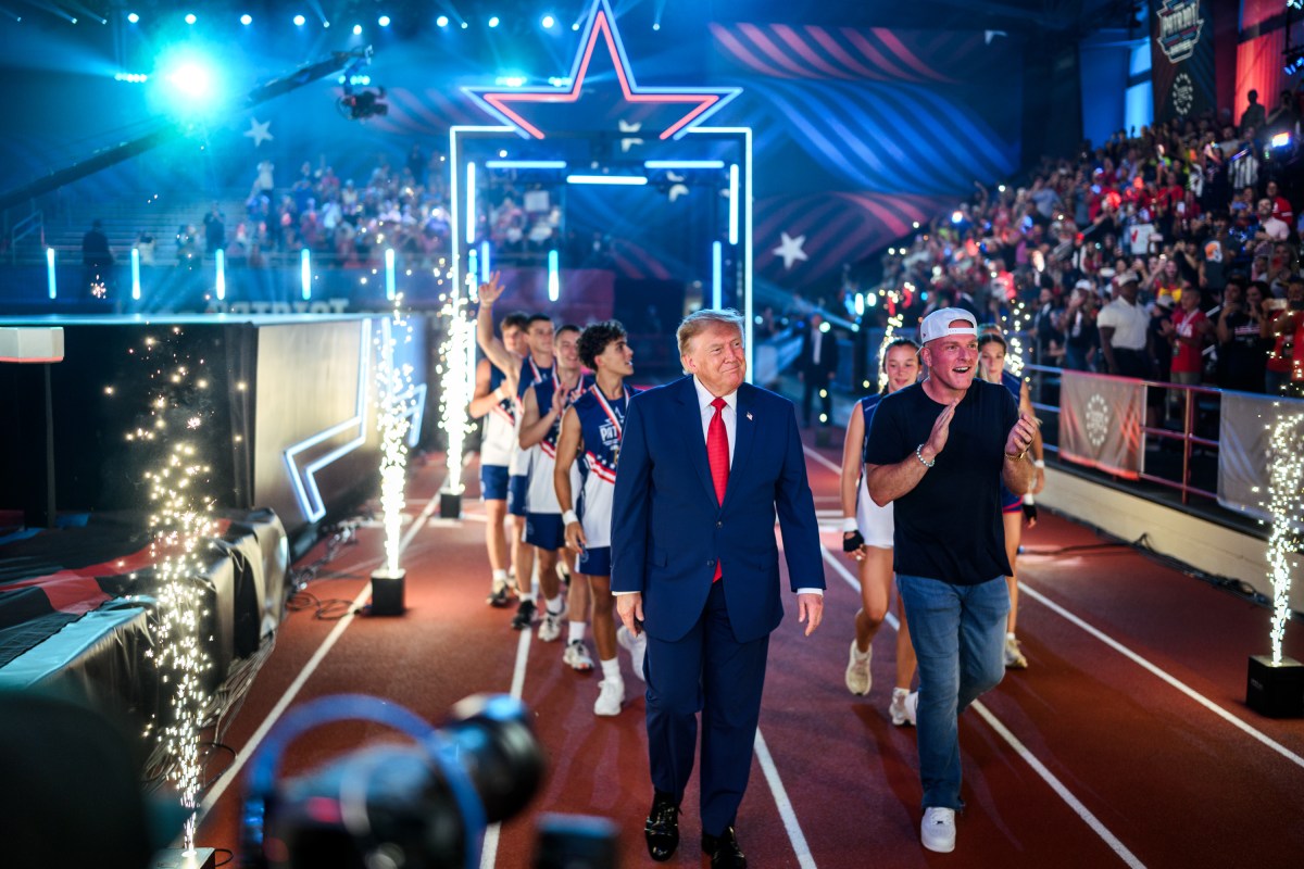 President Donald J. Trump attends the finale of the inaugural Patriot Games youth sports competition at SPIRE Academy in Geneva, Ohio, Tuesday, August 11, 2026. (Official White House Photo by Daniel Torok)