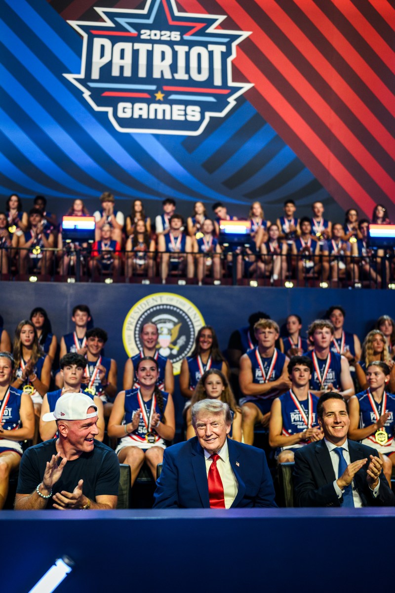 President Donald J. Trump attends the finale of the inaugural Patriot Games youth sports competition at SPIRE Academy in Geneva, Ohio, Tuesday, August 11, 2026. (Official White House Photo by Daniel Torok)
