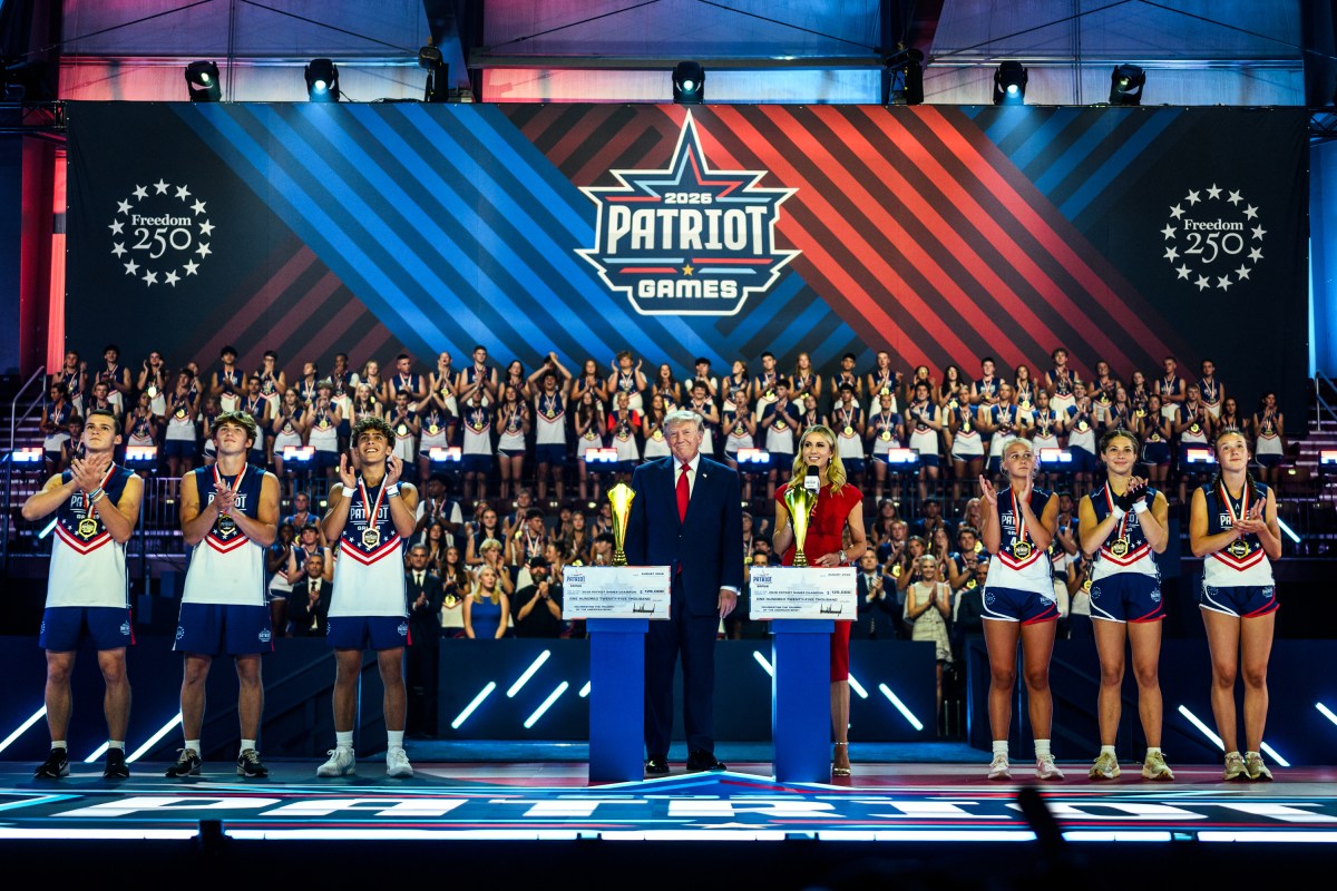 President Donald J. Trump attends the finale of the inaugural Patriot Games youth sports competition at SPIRE Academy in Geneva, Ohio, Tuesday, August 11, 2026. (Official White House Photo by Daniel Torok)