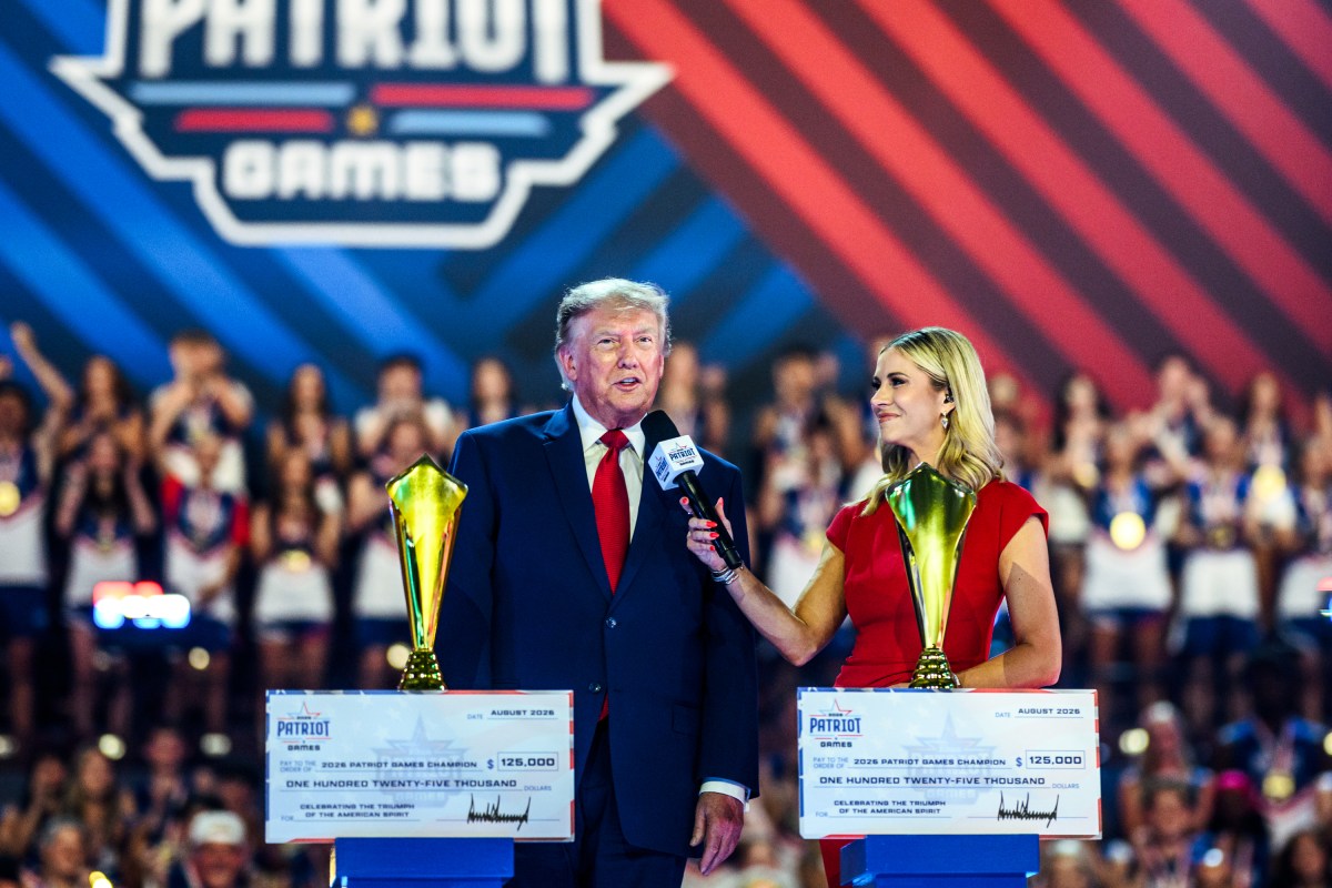 President Donald J. Trump attends the finale of the inaugural Patriot Games youth sports competition at SPIRE Academy in Geneva, Ohio, Tuesday, August 11, 2026. (Official White House Photo by Daniel Torok)