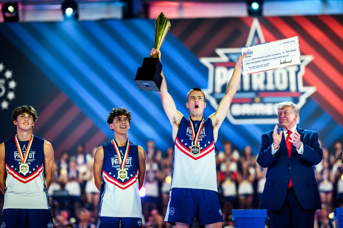 President Donald J. Trump attends the finale of the inaugural Patriot Games youth sports competition at SPIRE Academy in Geneva, Ohio, Tuesday, August 11, 2026. (Official White House Photo by Daniel Torok)