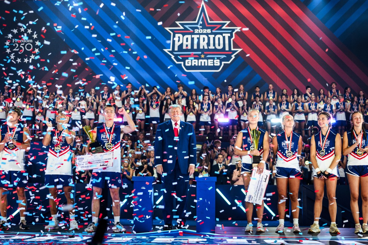 President Donald J. Trump attends the finale of the inaugural Patriot Games youth sports competition at SPIRE Academy in Geneva, Ohio, Tuesday, August 11, 2026. (Official White House Photo by Daniel Torok)