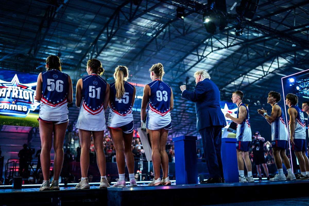 President Donald J. Trump attends the finale of the inaugural Patriot Games youth sports competition at SPIRE Academy in Geneva, Ohio, Tuesday, August 11, 2026. (Official White House Photo by Daniel Torok)
