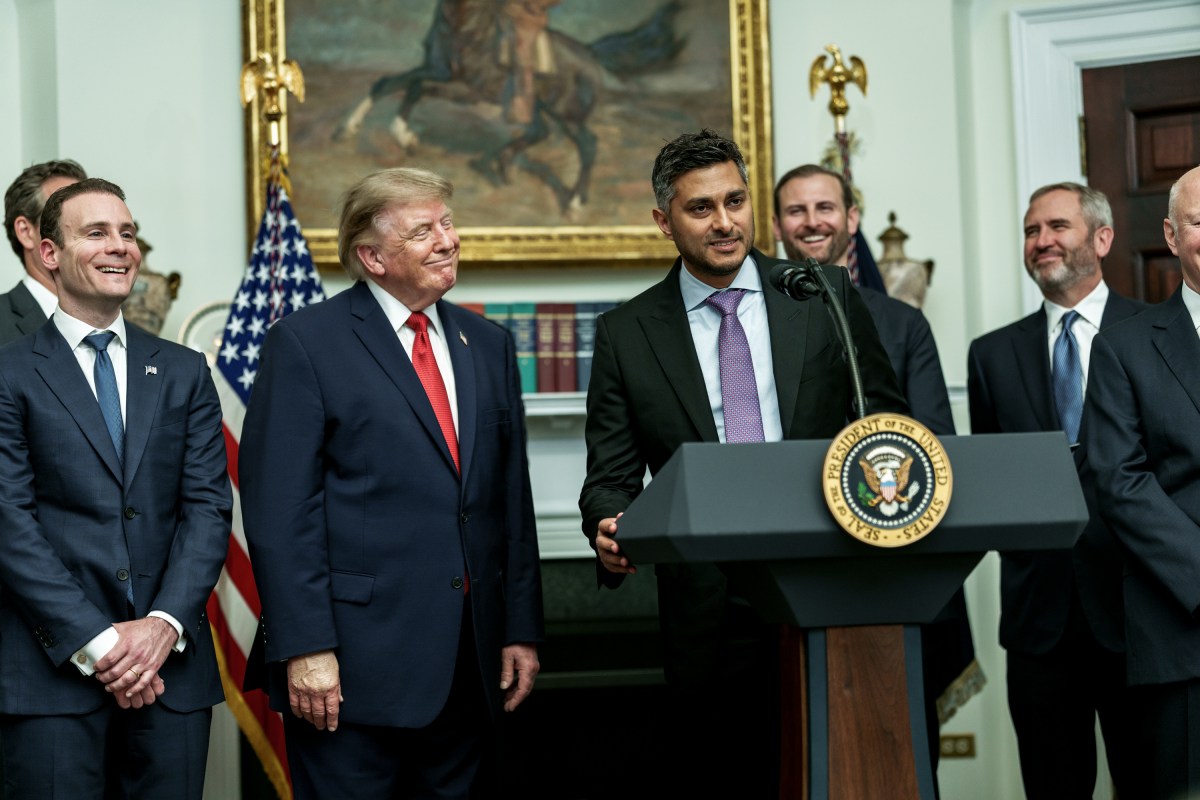President Donald J. Trump participates in a CFTC Innovation Advisory Committee Launch with tech leaders and White House staff in the Roosevelt Room, Wednesday, August 19, 2026. (Official White House Photo by Abe McNatt)