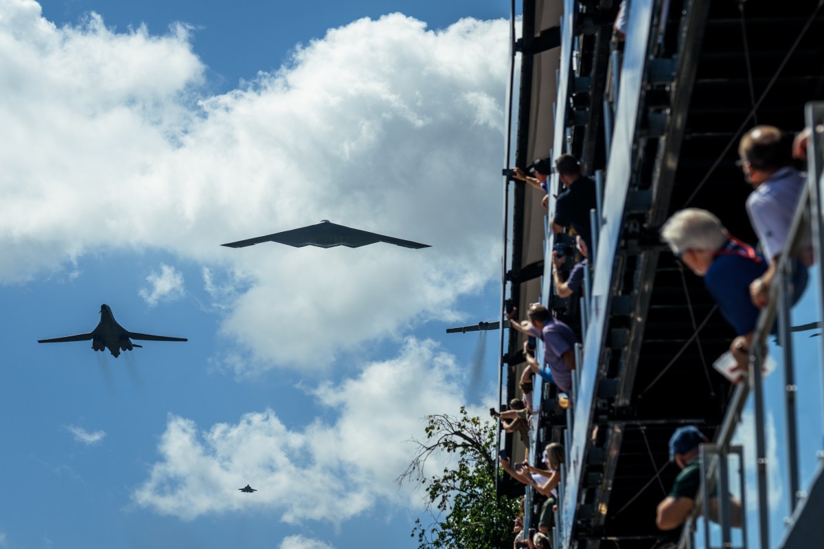 Military flyovers and performances before the Freedom 250 Grand Prix Race in Washington, D.C., Sunday, August 23, 2026. (Official White House Photo by Molly Riley)