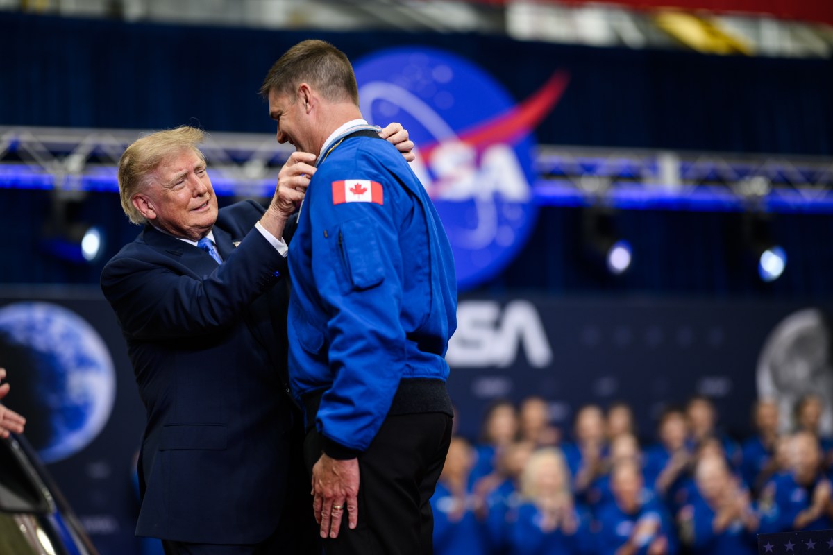 President Donald J. Trump participates in a Congressional Space Medal of Honor Ceremony at the NASA Johnson Space Center, Friday, August 28, 2026, in Houston, Texas. (Official White House Photo by Daniel Torok)