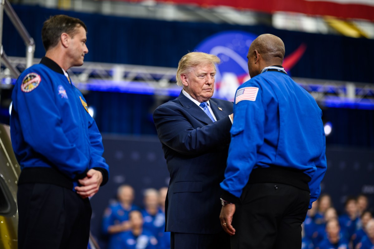 President Donald J. Trump participates in a Congressional Space Medal of Honor Ceremony at the NASA Johnson Space Center, Friday, August 28, 2026, in Houston, Texas. (Official White House Photo by Daniel Torok)