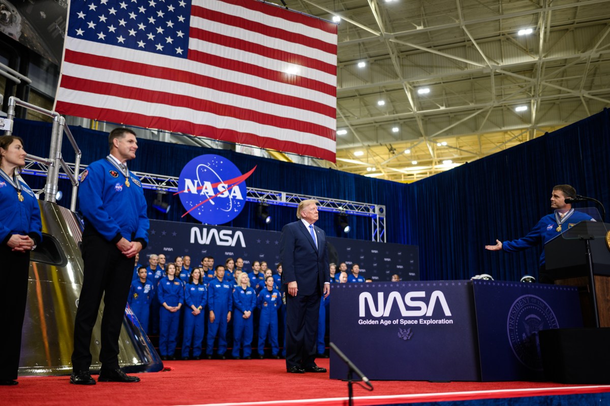 President Donald J. Trump participates in a Congressional Space Medal of Honor Ceremony at the NASA Johnson Space Center, Friday, August 28, 2026, in Houston, Texas. (Official White House Photo by Daniel Torok)