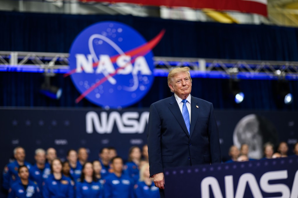 President Donald J. Trump participates in a Congressional Space Medal of Honor Ceremony at the NASA Johnson Space Center, Friday, August 28, 2026, in Houston, Texas. (Official White House Photo by Daniel Torok)