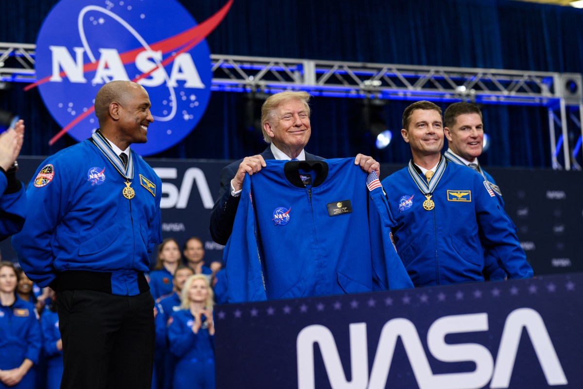 President Donald J. Trump participates in a Congressional Space Medal of Honor Ceremony at the NASA Johnson Space Center, Friday, August 28, 2026, in Houston, Texas. (Official White House Photo by Daniel Torok)