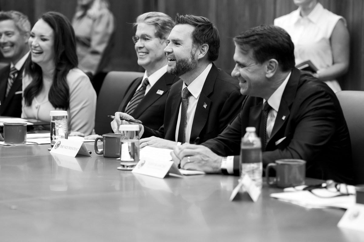 Vice President JD Vance attends cabinet Meeting at Camp David, Maryland on Friday, July 31, 2026. (Official White House Photo by Emily J. Higgins.)