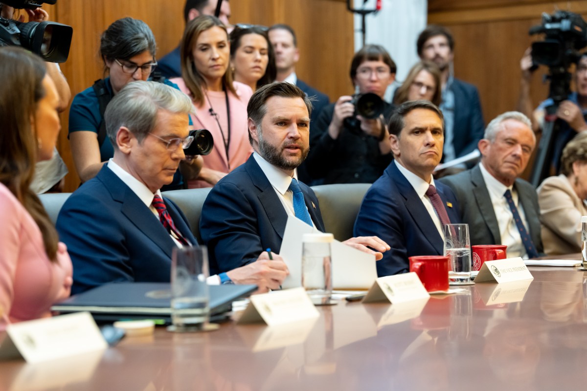 Vice President JD Vance attends cabinet Meeting at Camp David, Maryland on Friday, July 31, 2026. (Official White House Photo by Emily J. Higgins.)