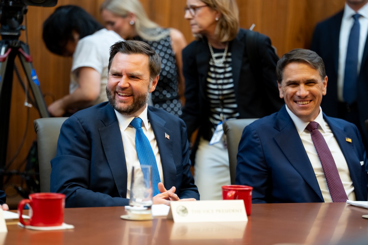 Vice President JD Vance attends cabinet Meeting at Camp David, Maryland on Friday, July 31, 2026. (Official White House Photo by Emily J. Higgins.)