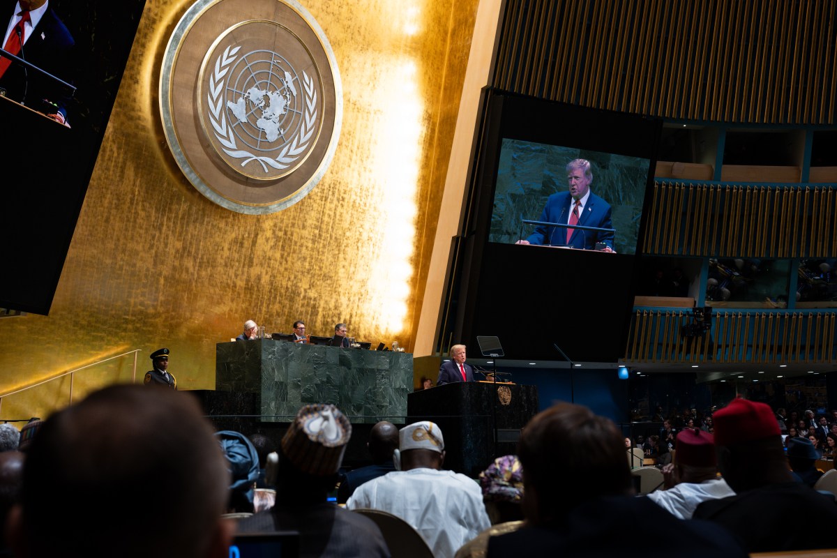 First Lady Melania Trump attends President Donald J. Trump’s remarks to the 80th session of the United Nations General Assembly, Tuesday, September 22, 2026, at U.N. Headquarters in New York City. (Official White House Photo by Andrea Hanks)