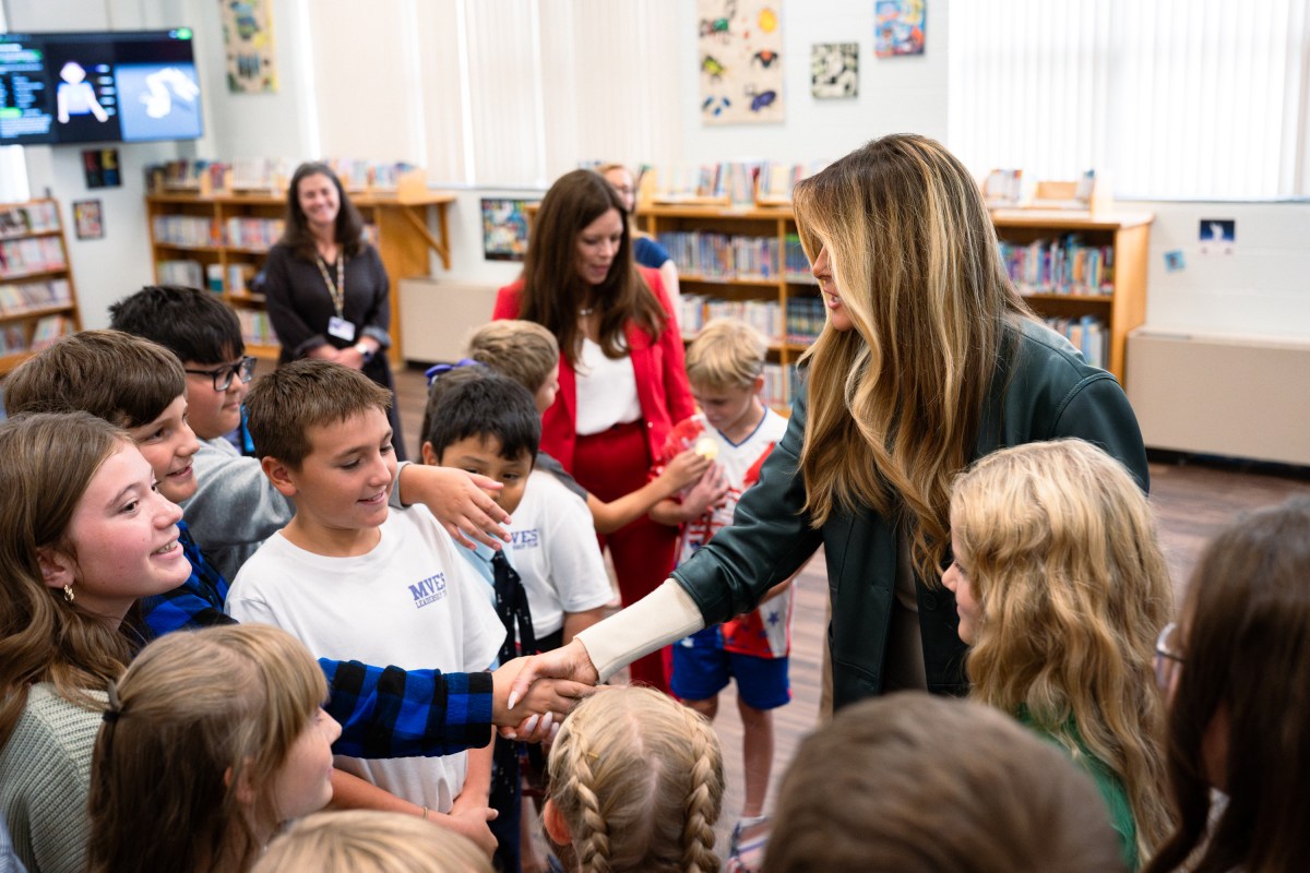 First Lady Melania Trump visits Mountain View Elementary School in Ashe County, North Carolina on Tuesday, September 15, 2026, to promote community resilience and educational technology in schools.  (Official White House Photo by Andrea Hanks)