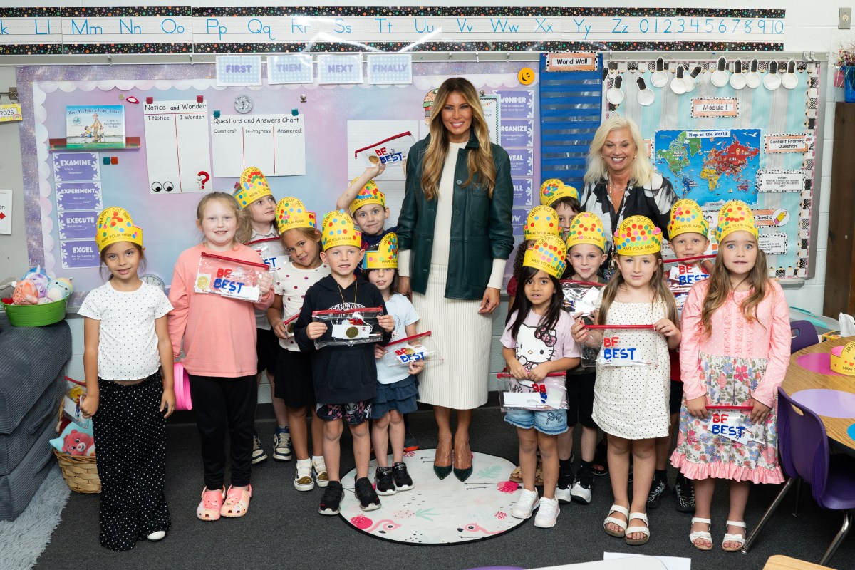 First Lady Melania Trump visits Mountain View Elementary School in Ashe County, North Carolina on Tuesday, September 15, 2026, to promote community resilience and educational technology in schools.  (Official White House Photo by Andrea Hanks)