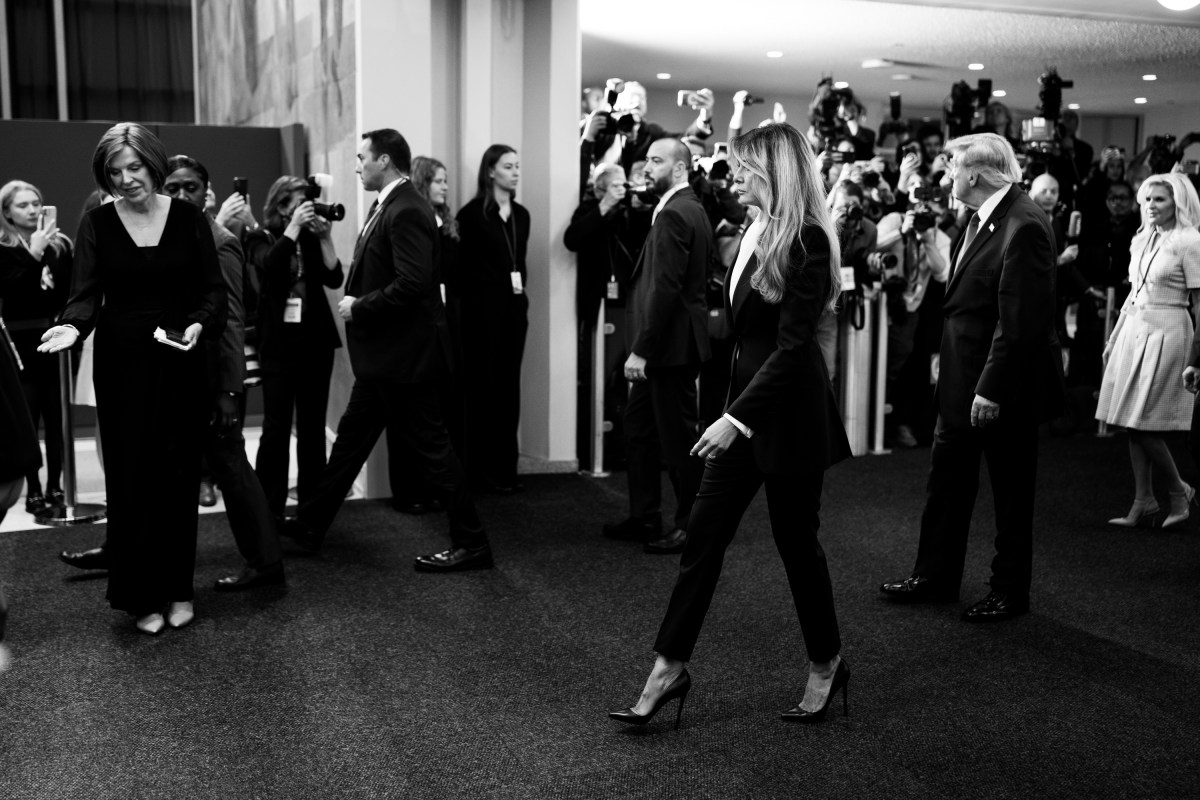 First Lady Melania Trump attends President Donald J. Trump’s remarks to the 80th session of the United Nations General Assembly, Tuesday, September 22, 2026, at U.N. Headquarters in New York City. (Official White House Photo by Andrea Hanks)