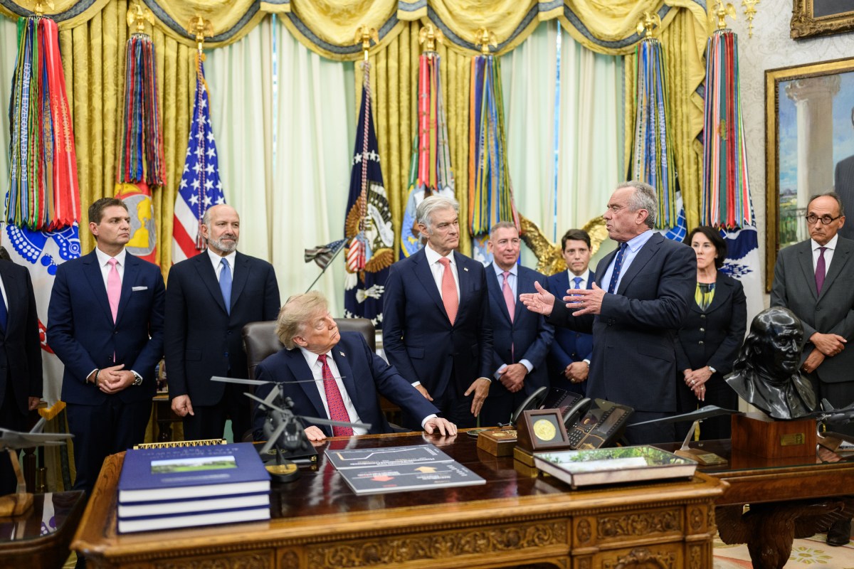 President Donald J. Trump participates in a Most Favored Nation Drug Pricing for American Patients announcement, Monday, August 31, 2026, in the Oval Office at the White House. (Official White House Photo by Molly Riley)