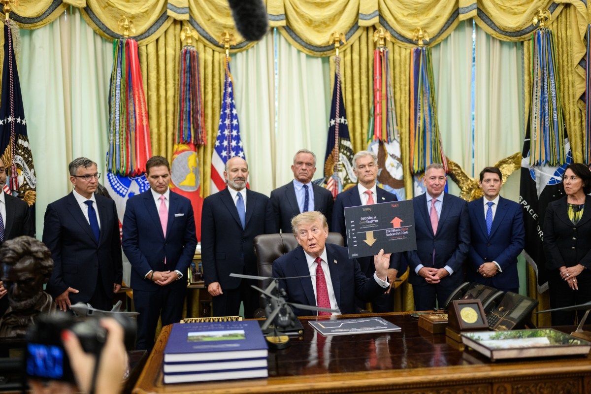President Donald J. Trump participates in a Most Favored Nation Drug Pricing for American Patients announcement, Monday, August 31, 2026, in the Oval Office at the White House. (Official White House Photo by Molly Riley)