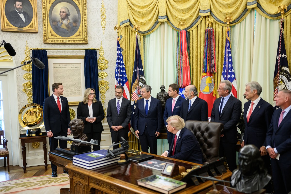 President Donald J. Trump participates in a Most Favored Nation Drug Pricing for American Patients announcement, Monday, August 31, 2026, in the Oval Office at the White House. (Official White House Photo by Molly Riley)