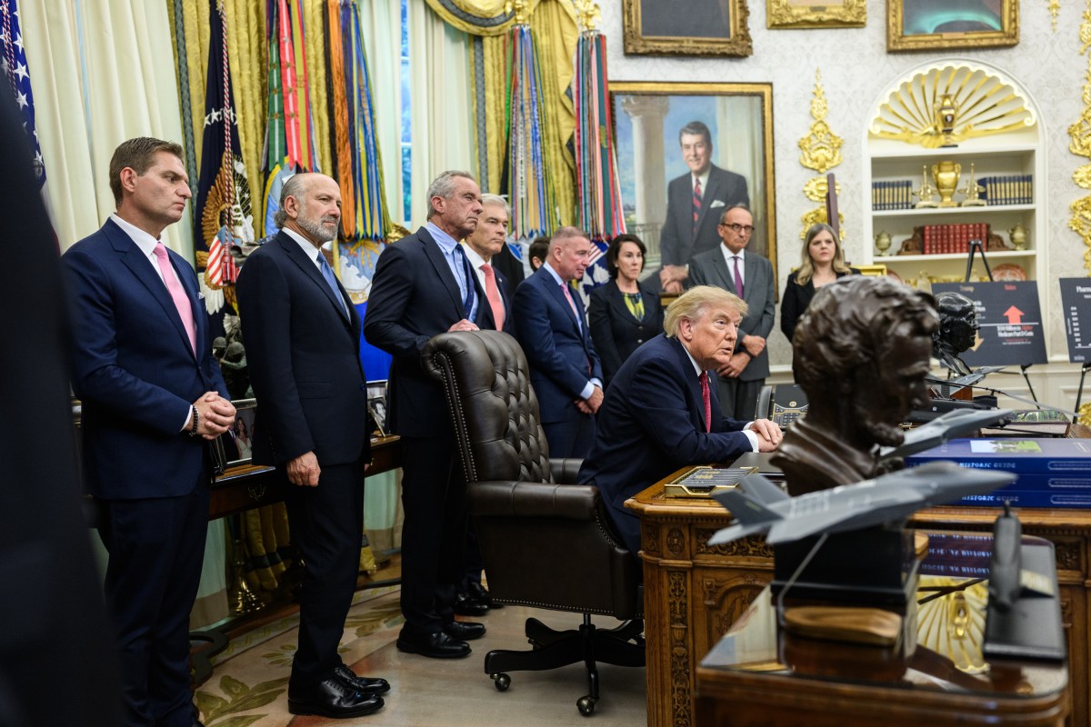 President Donald J. Trump participates in a Most Favored Nation Drug Pricing for American Patients announcement, Monday, August 31, 2026, in the Oval Office at the White House. (Official White House Photo by Molly Riley)