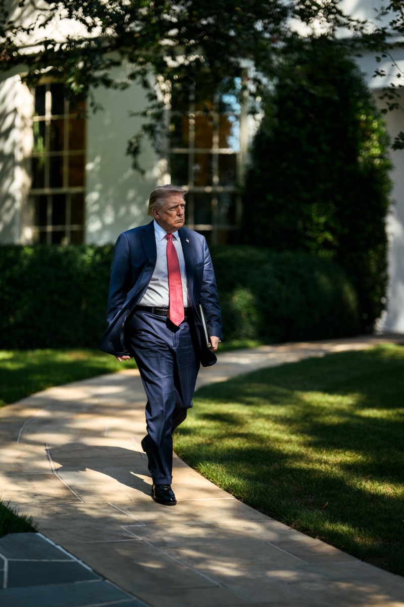 President Donald J. Trump participates in a Steel Across America event commemorating the 25th anniversary of the September 11 terrorist attacks, Tuesday, September 8, 2026, on the Ellipse in Washington, D.C. (Official White House Photo by Daniel Torok)